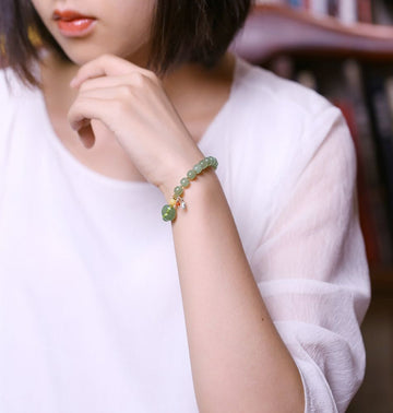 Hetian Yu Jasper Jade Bracelet Female DIY with Beeswax Beads-Tajade